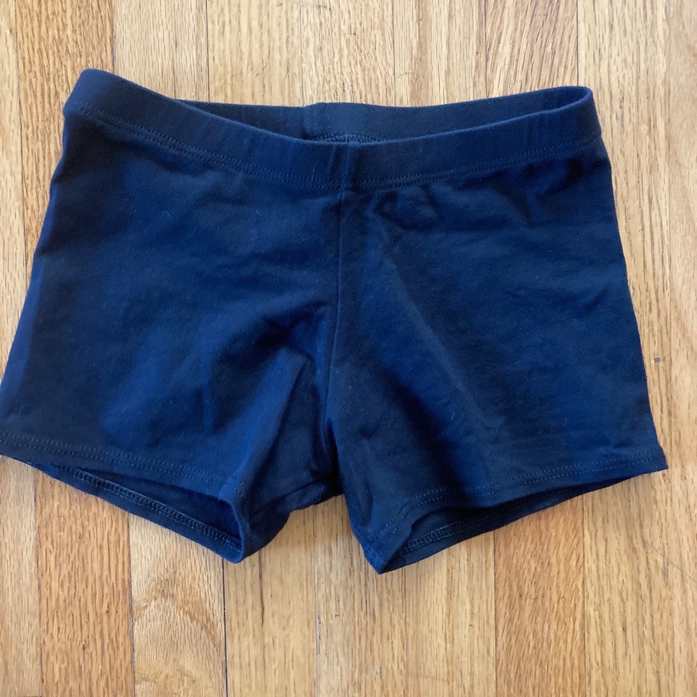 Dance Motion Wear Biker Shorts, Hot Pants, Size Medium Adult, Black, Smaller Fit